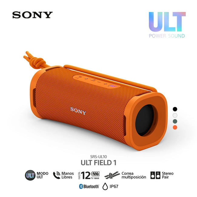 Sony Parlante Bluetooth SRS-ULT10 Portátil ULT FIELD 1 Naranja