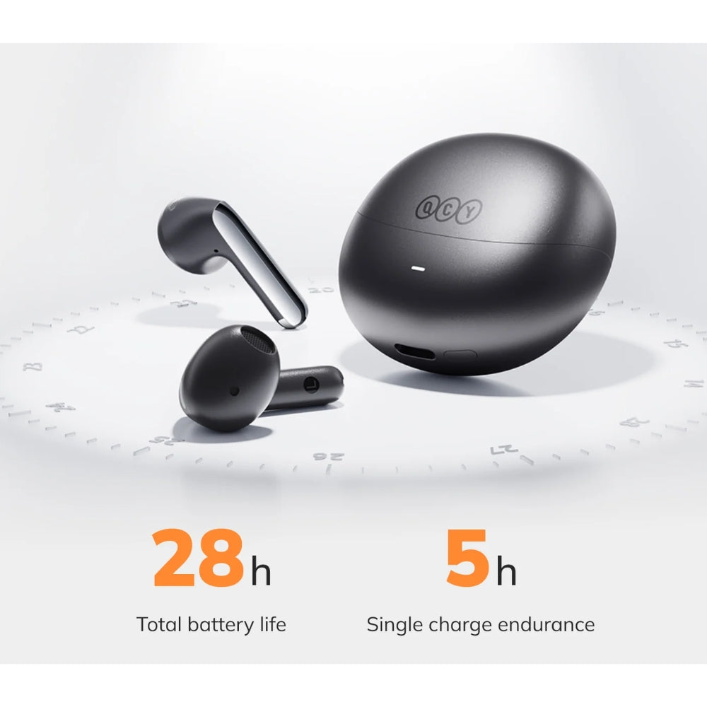Audífono QCY Ailybuds Pro + ANC Negro 28h Hi-Res Bluetooth