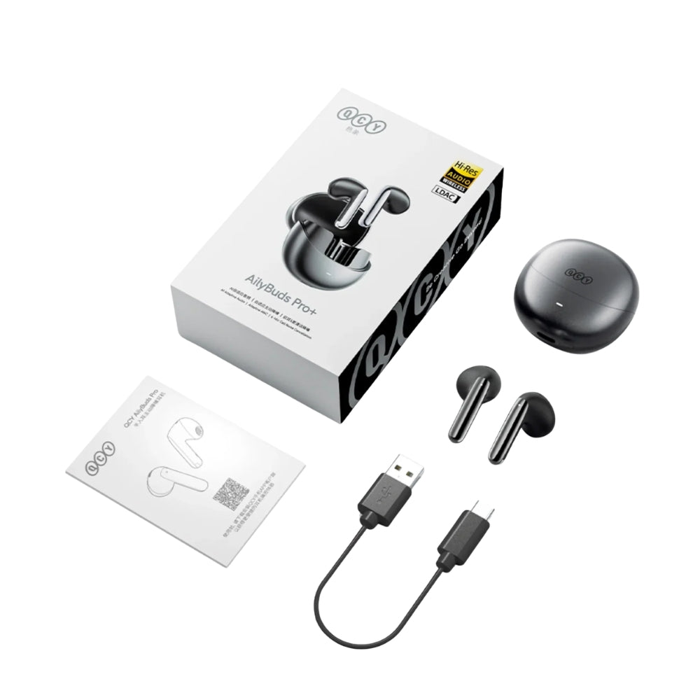 Audífono QCY Ailybuds Pro + ANC Negro 28h Hi-Res Bluetooth