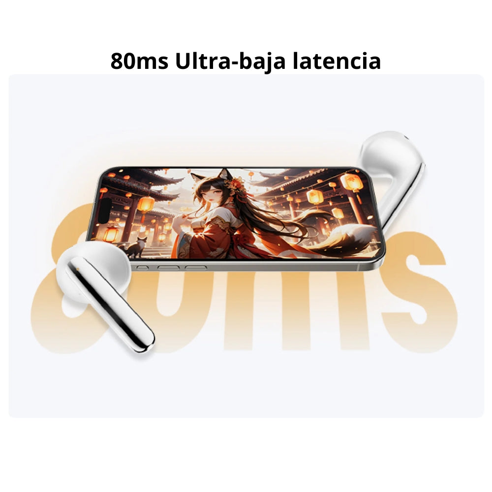 Audífono QCY Ailybuds Pro + ANC Negro 28h Hi-Res Bluetooth