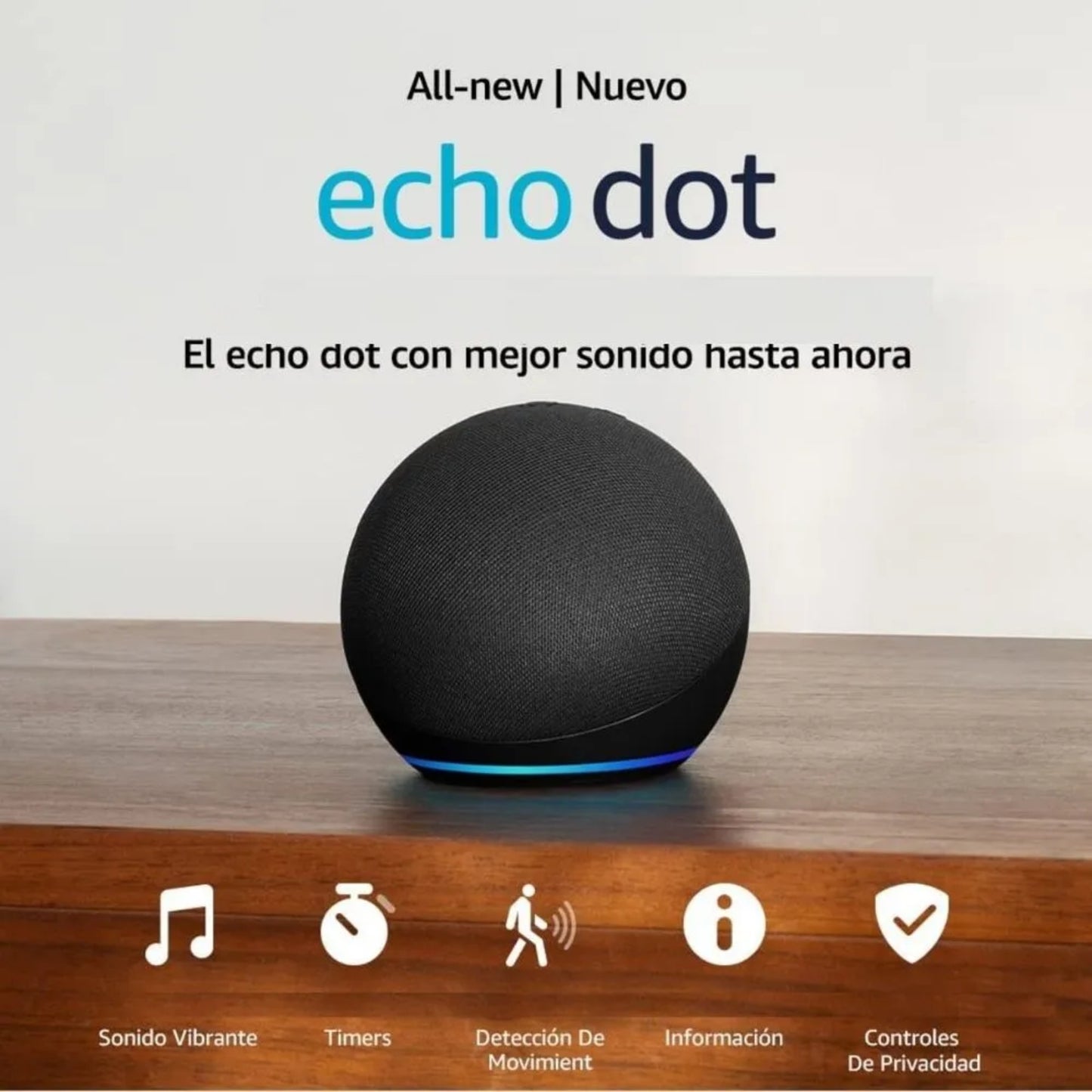 Amazon Alexa Echo Dot 5ta Generación + Foco inteligente + Enchufe inteligente