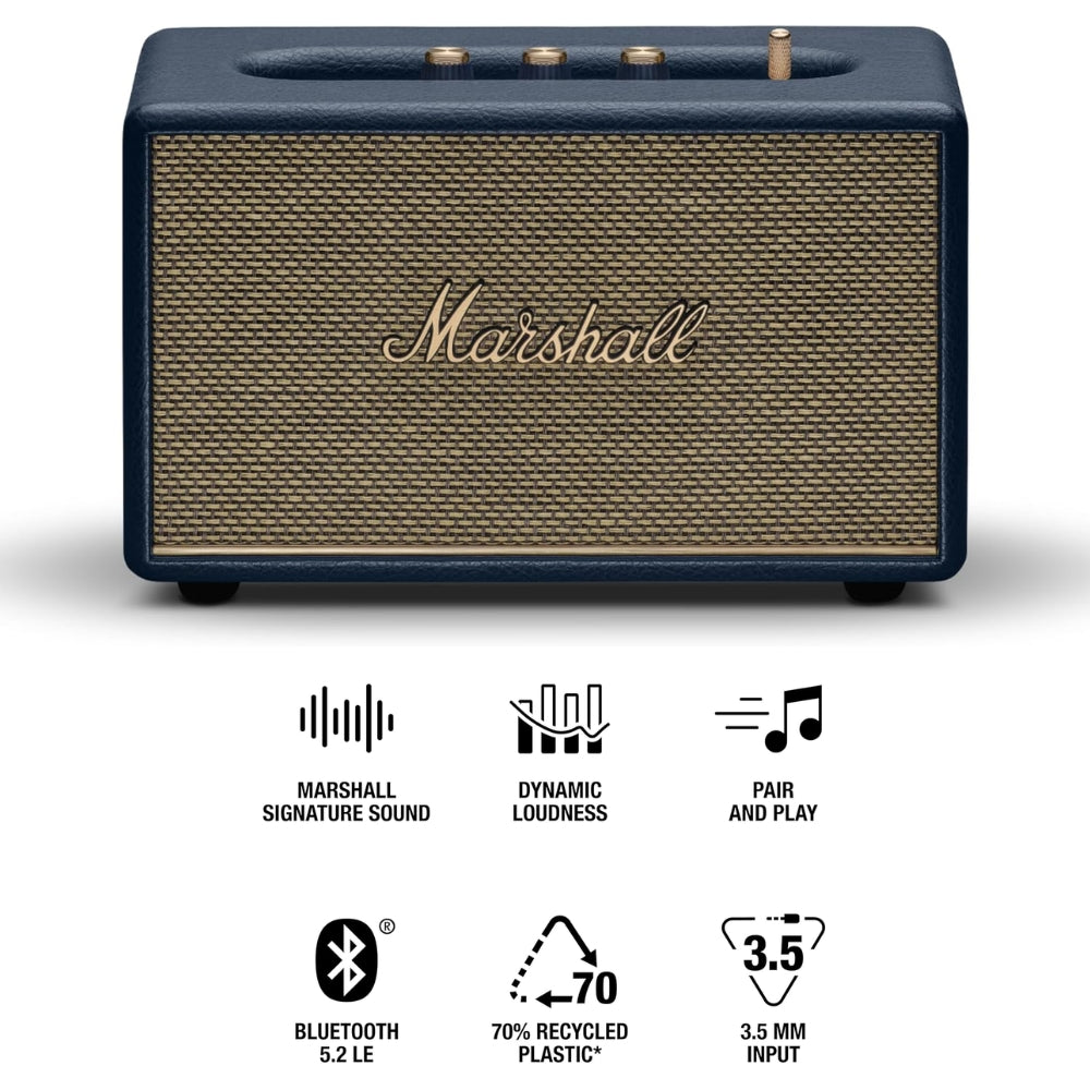 Parlante Bluetooth Marshall Acton III BT5.2 30 Watts Azul