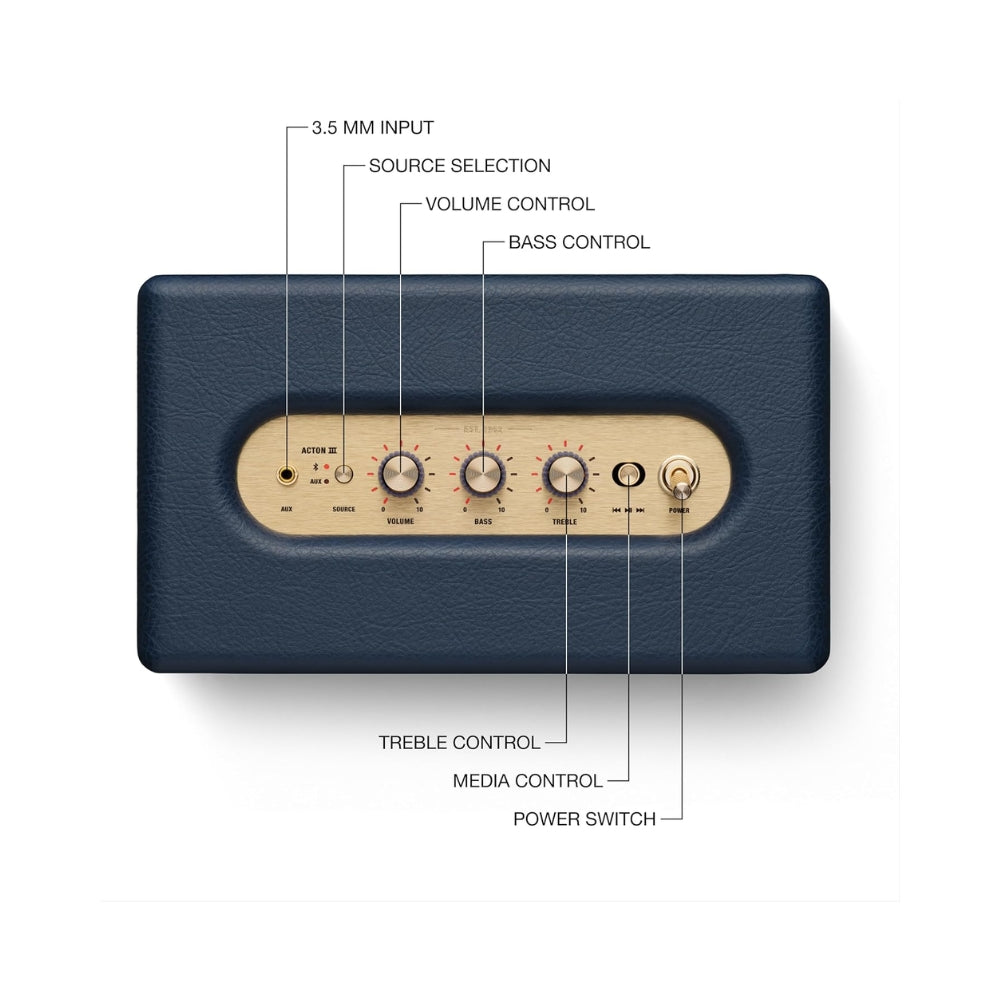 Parlante Bluetooth Marshall Acton III BT5.2 30 Watts Azul
