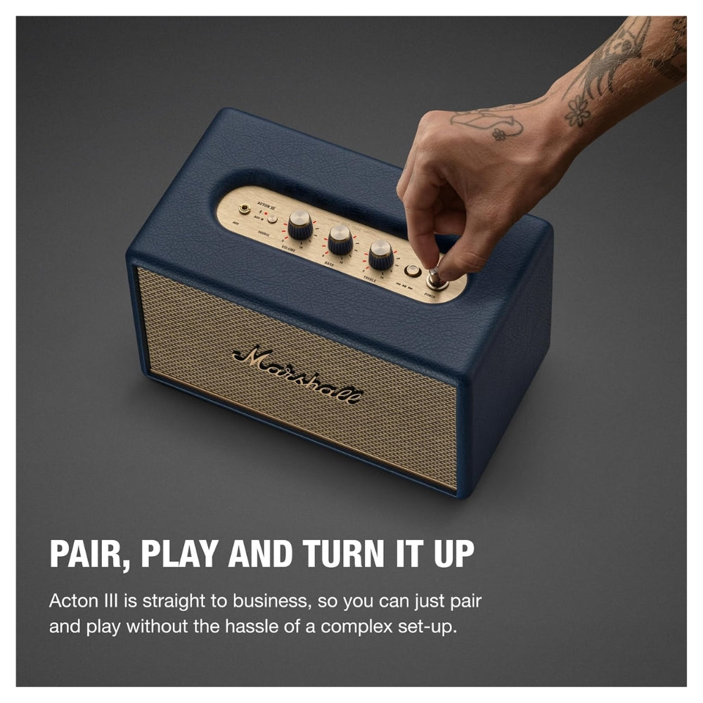 Parlante Bluetooth Marshall Acton III BT5.2 30 Watts Azul
