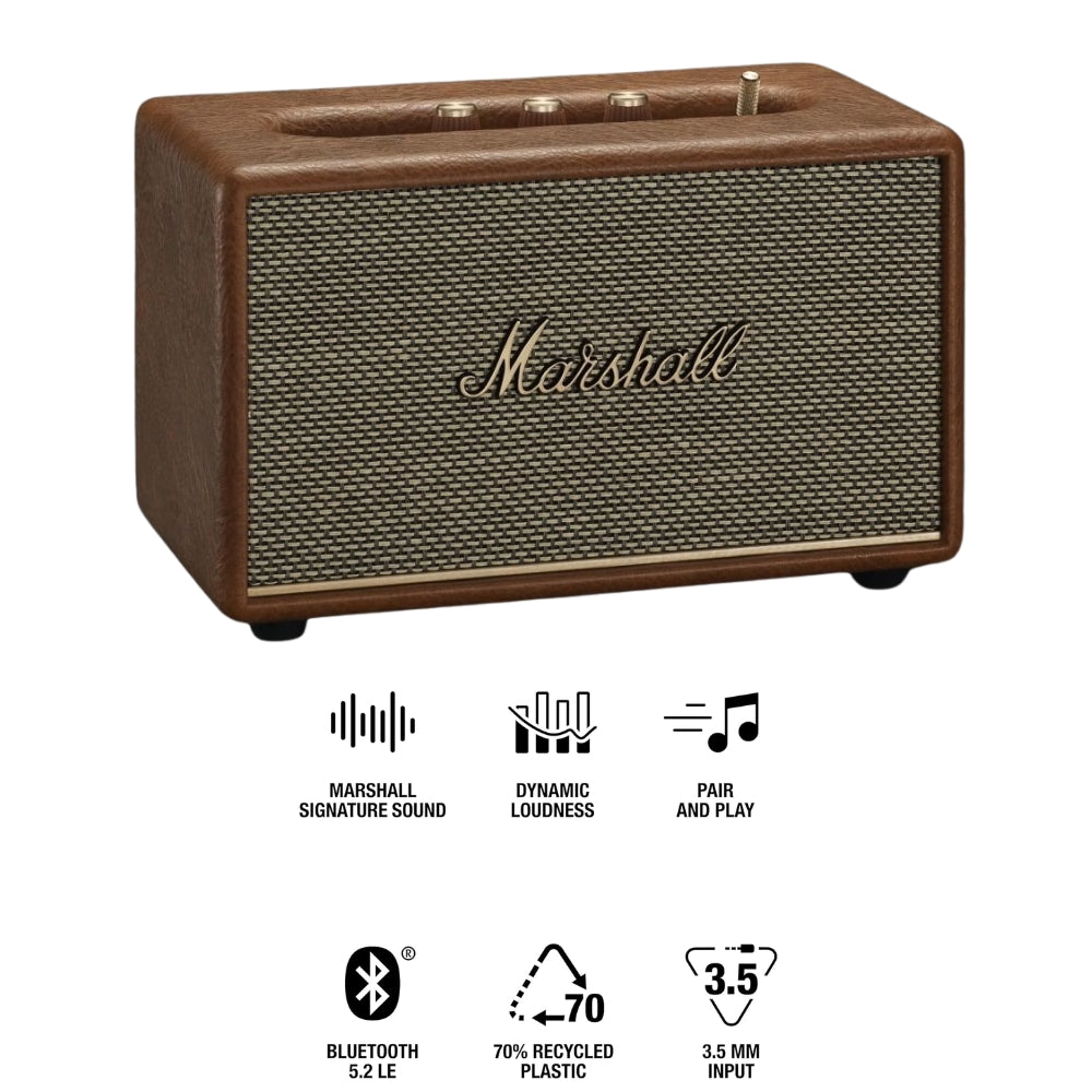 Parlante Bluetooth Marshall Acton III BT5.2 30 Watts Marrón