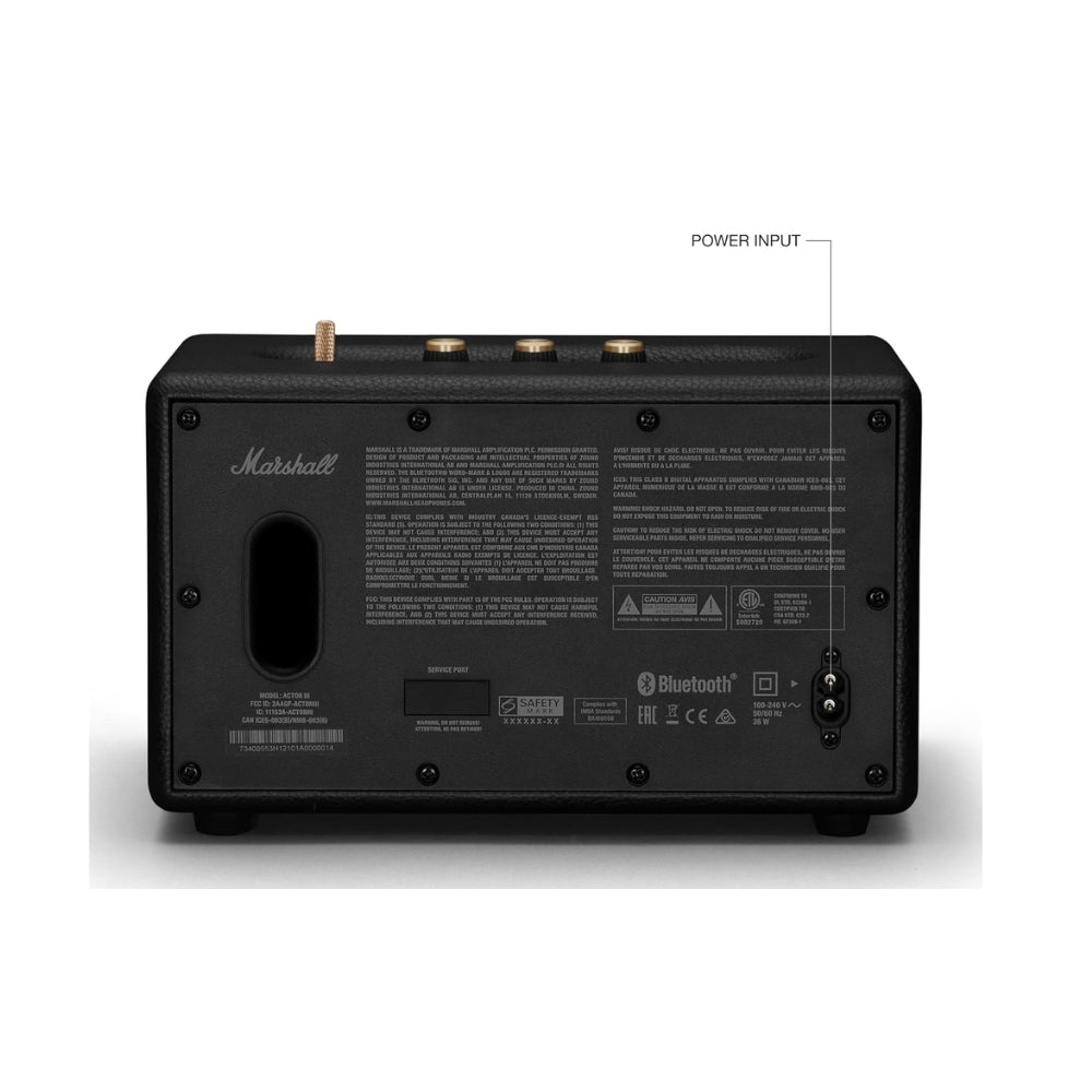 Parlante Bluetooth Marshall Acton III BT5.2 30 Watts Negro