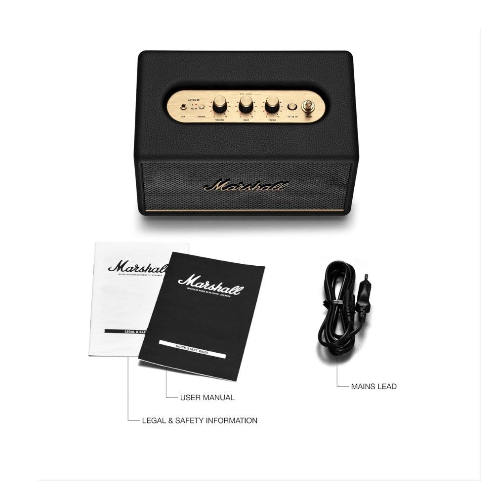 Parlante Bluetooth Marshall Acton III BT5.2 30 Watts Negro
