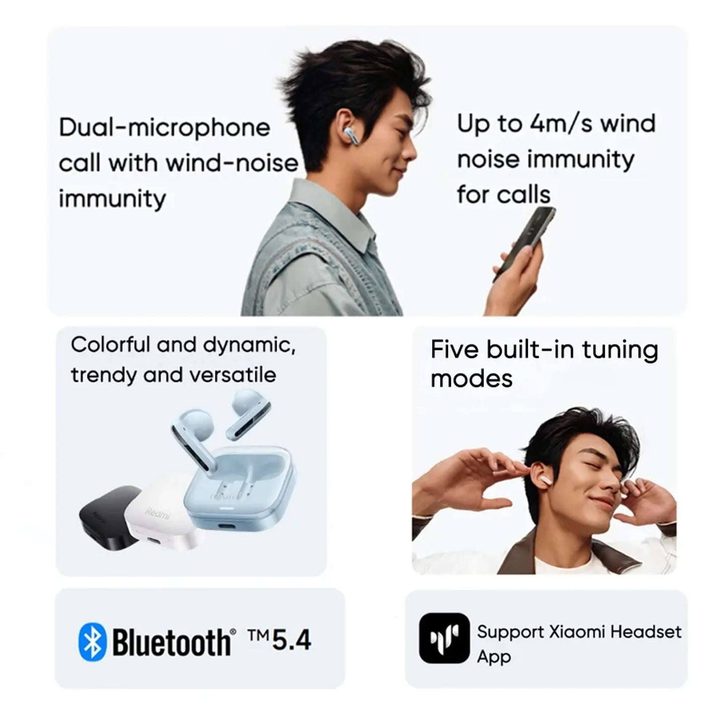 Audífono Xiaomi Redmi Buds 6 Active Blanco Bluetooth 5.4