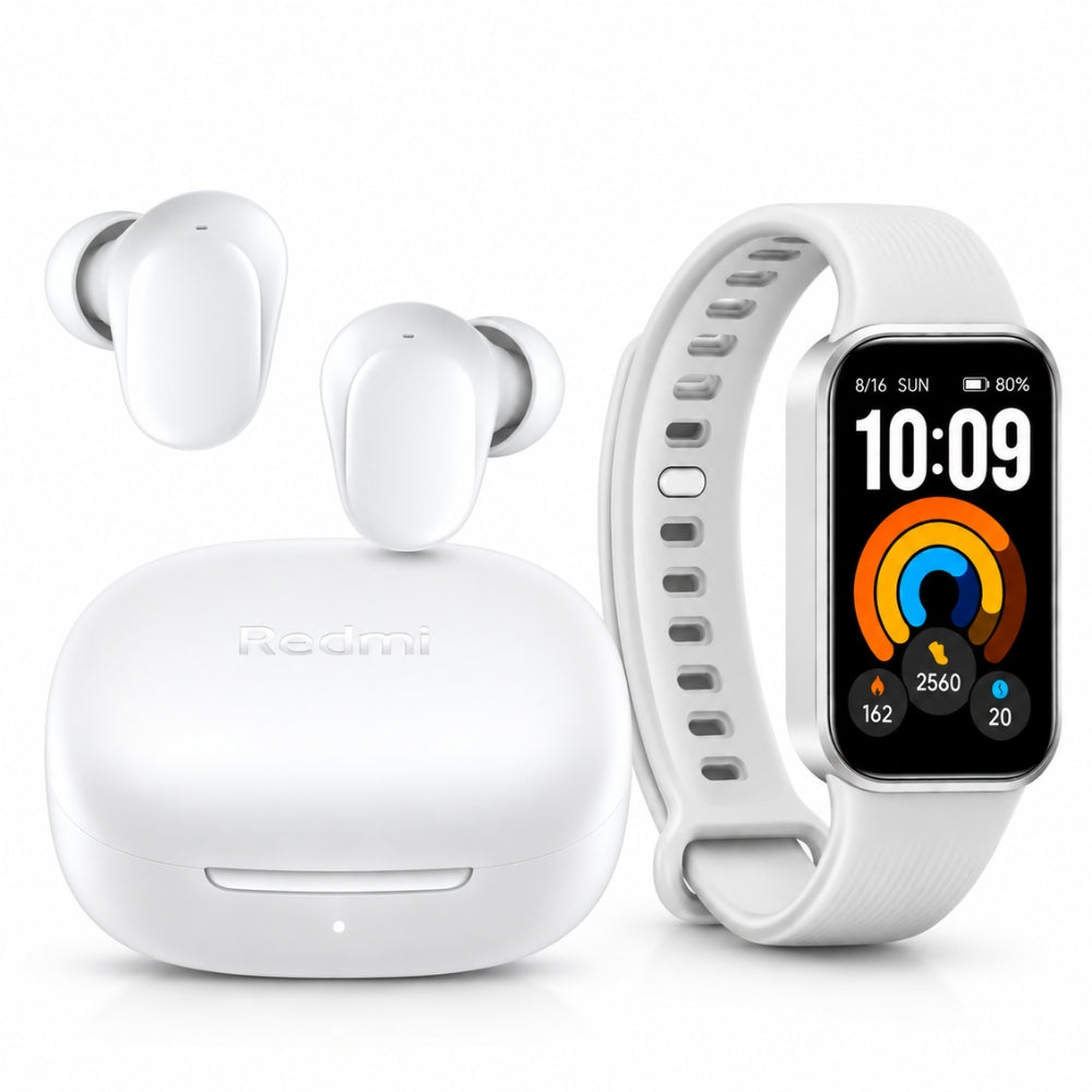 Combo Xiaomi Audífonos Redmi Buds 6 Play + Smart Band 11 Active Gris