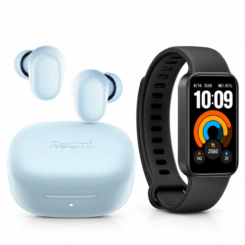 Combo Xiaomi Audífonos Redmi Buds 6 Play + Smart Band 11 Active Negro