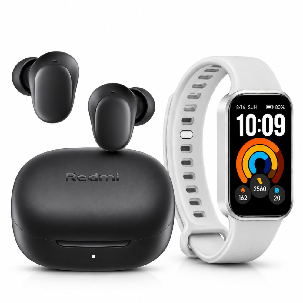 Combo Xiaomi Audífonos Redmi Buds 6 Play + Smart Band 11 Active Gris