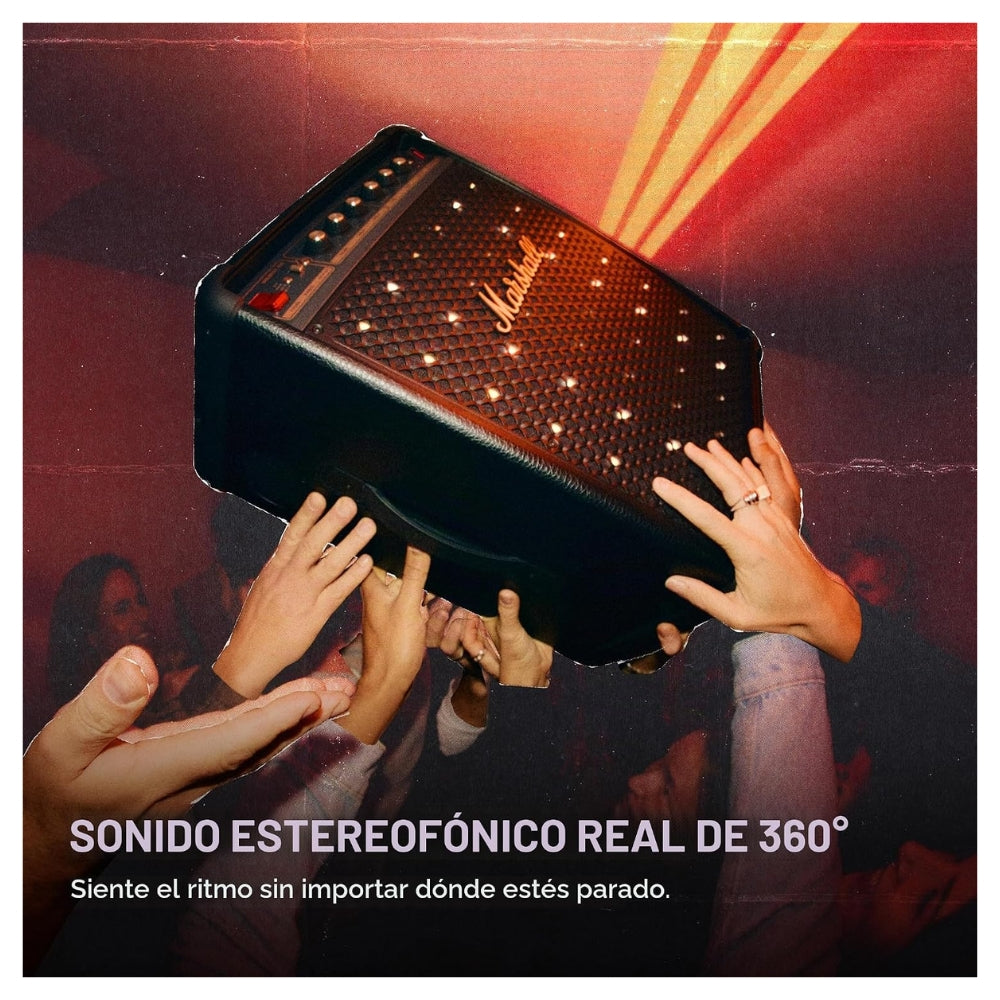 Parlante Marshall Bromley 450 Negro 40 horas 400W con luces y asa