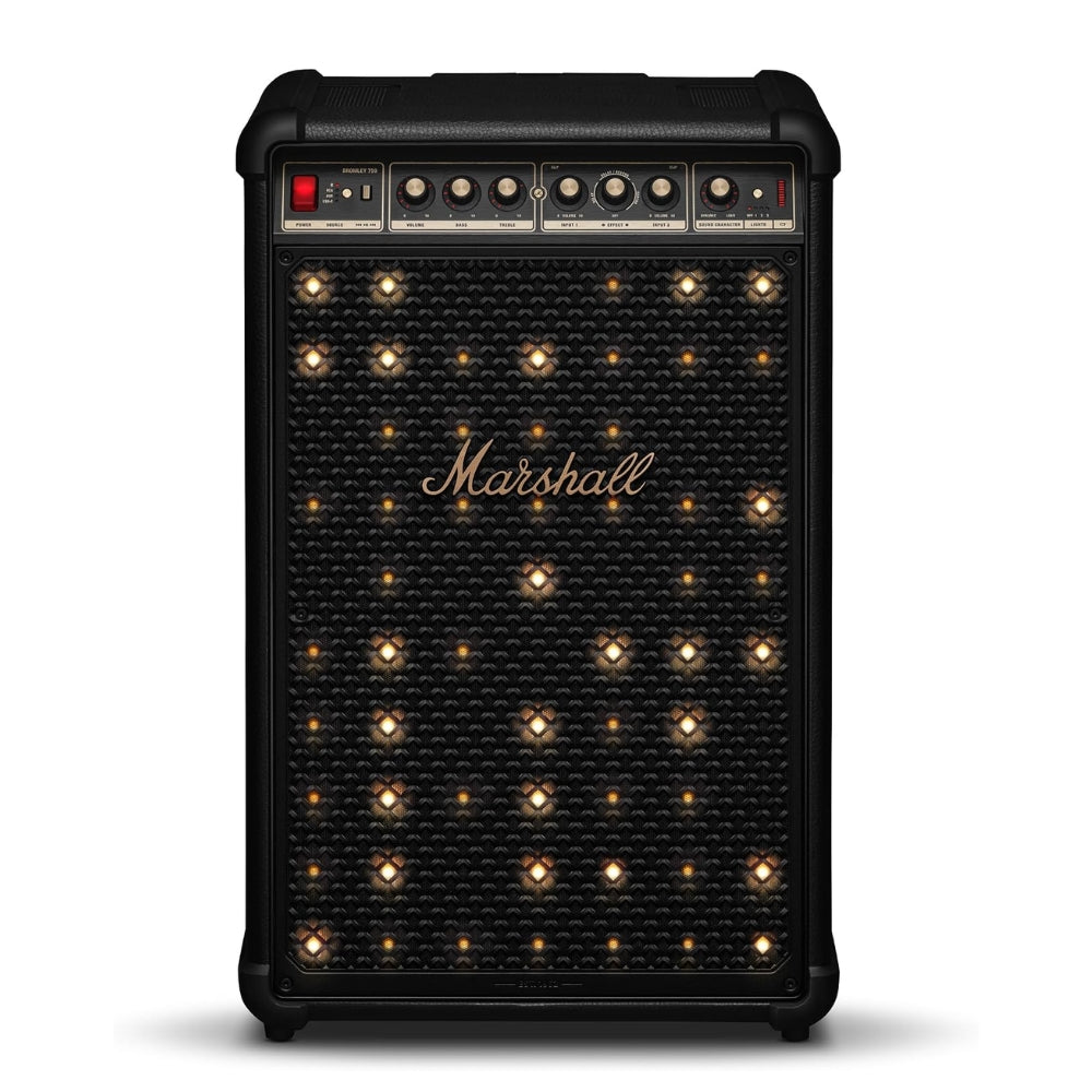 Parlante Marshall Bromley 750 Negro 40 horas 500W con luces y ruedas