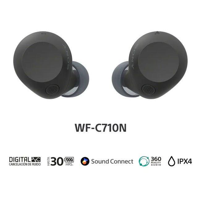 Audífonos Sony Inalámbricos Noise Cancelling In Ear WF-C710N Negro