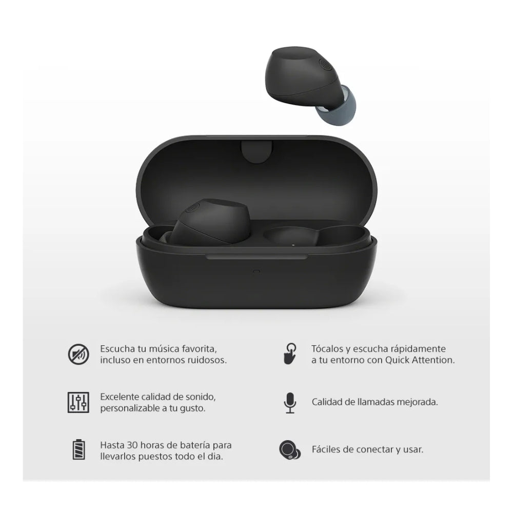 Audífonos Sony Inalámbricos Noise Cancelling In Ear WF-C710N Negro