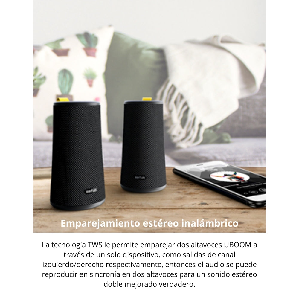 Parlante Earfun Uboom 24W Bluetooth 16h ipx7