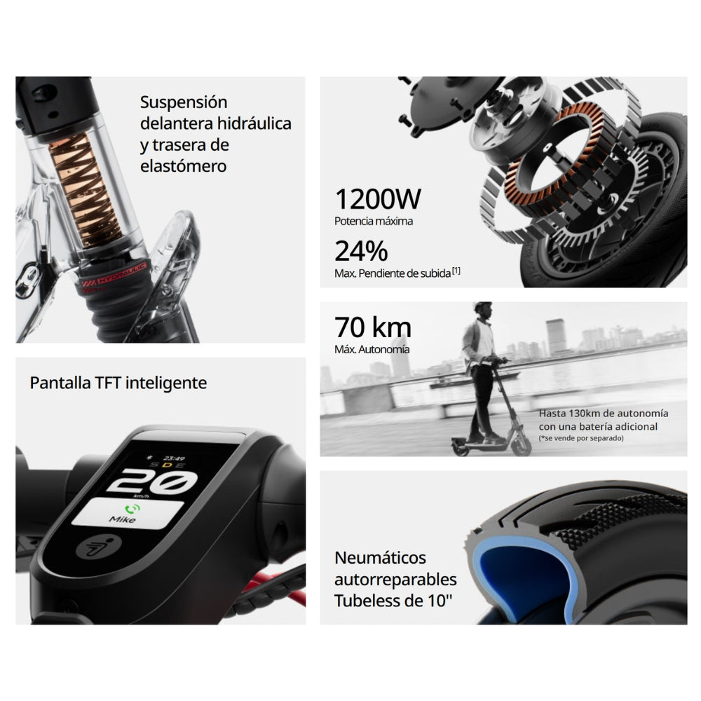 Scooter eléctrico Segway F3 Pro 10" hasta 70km