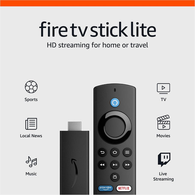 Amazon Fire TV Stick Lite con control remoto de voz Alexa