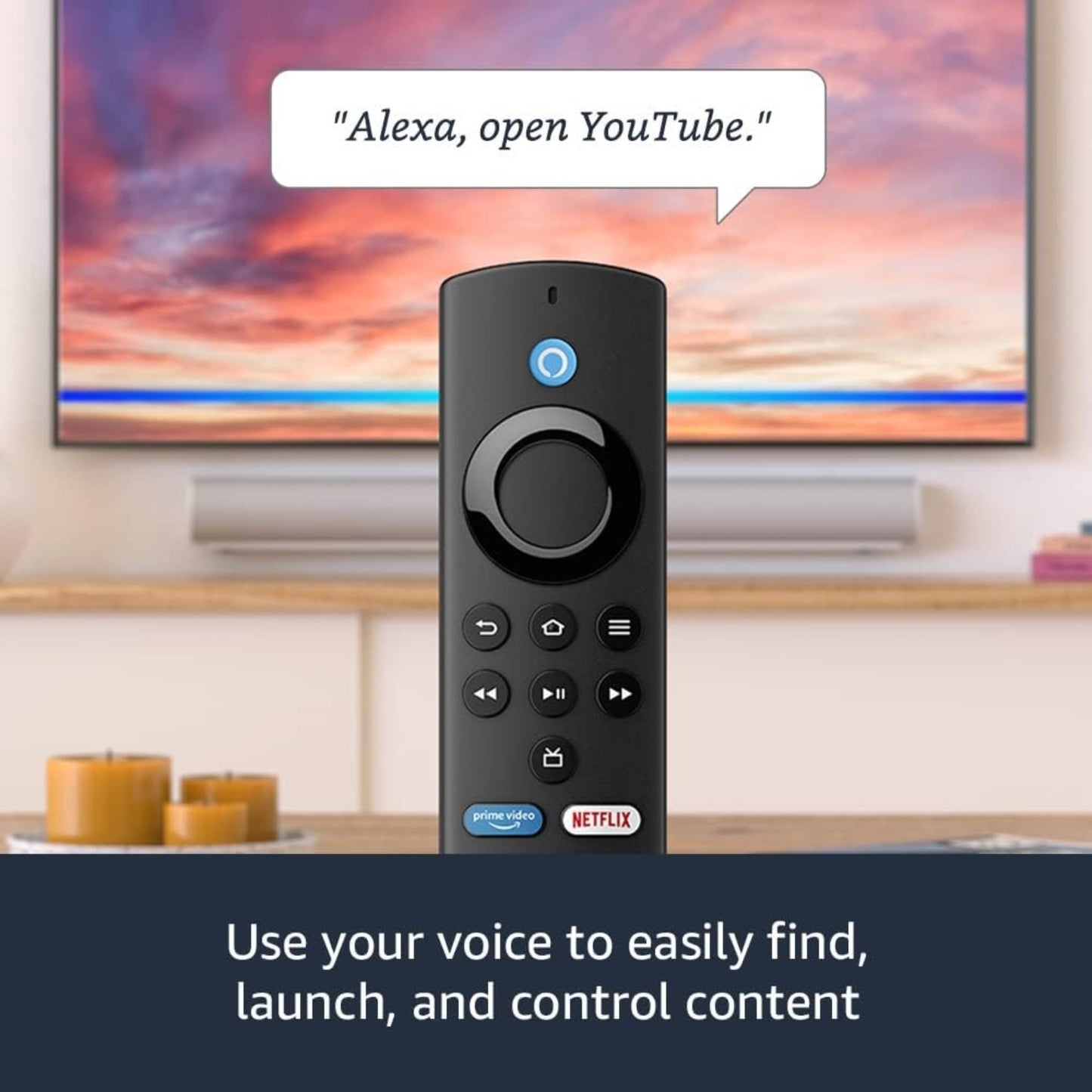 Amazon Fire TV Stick Lite con control remoto de voz Alexa