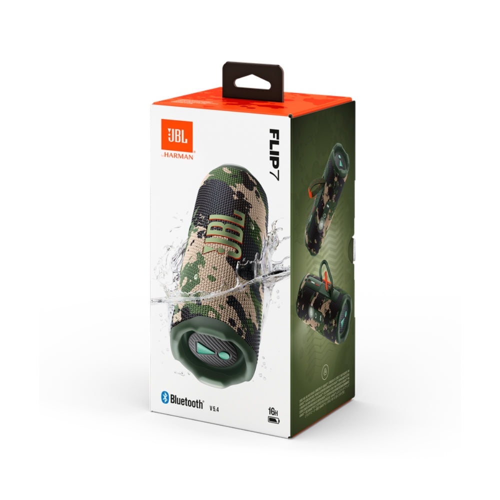 Parlante Bluetooth Portátil JBL Flip 7 Camuflado con AI Sound Boost