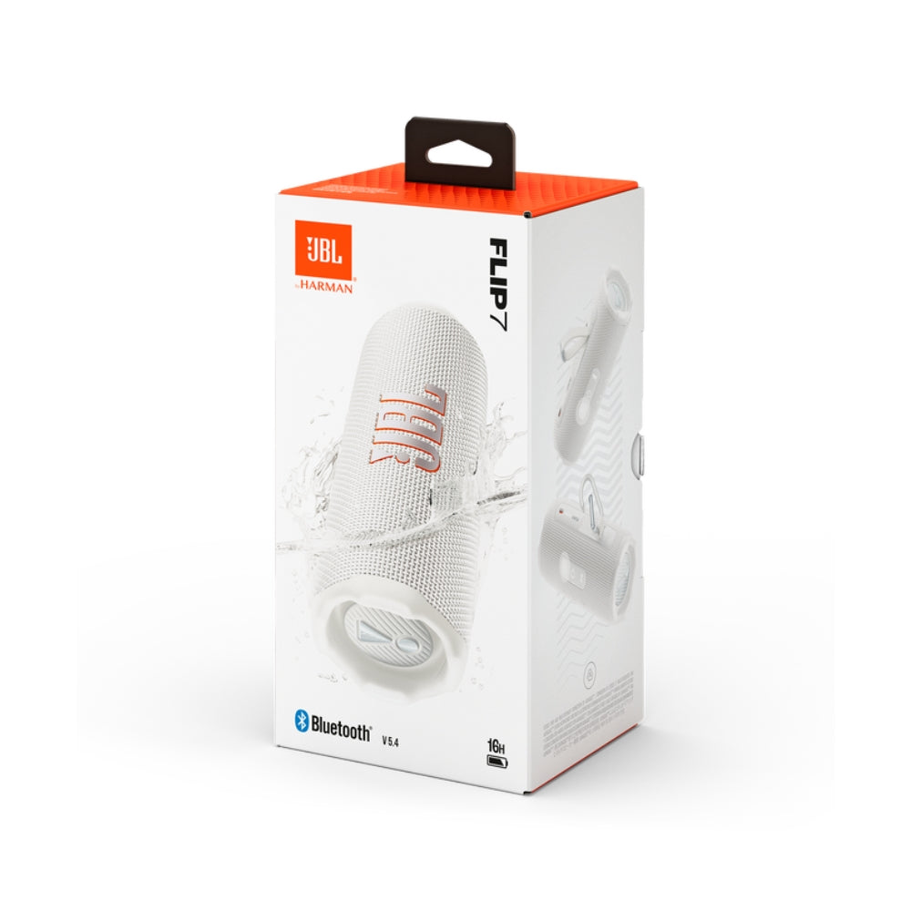 Parlante Bluetooth Portátil JBL Flip 7 Blanco con AI Sound Boost