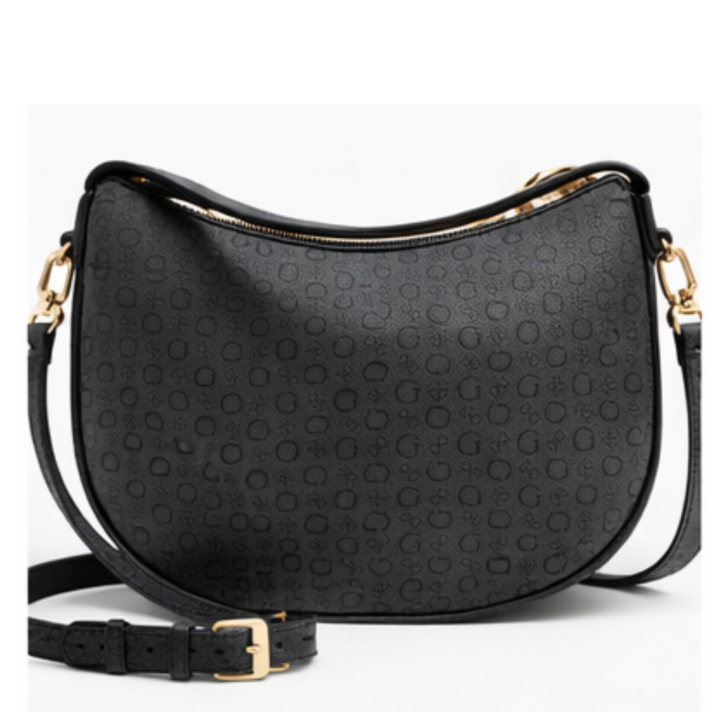 Cartera Guess Crossbody Negra con Monograma