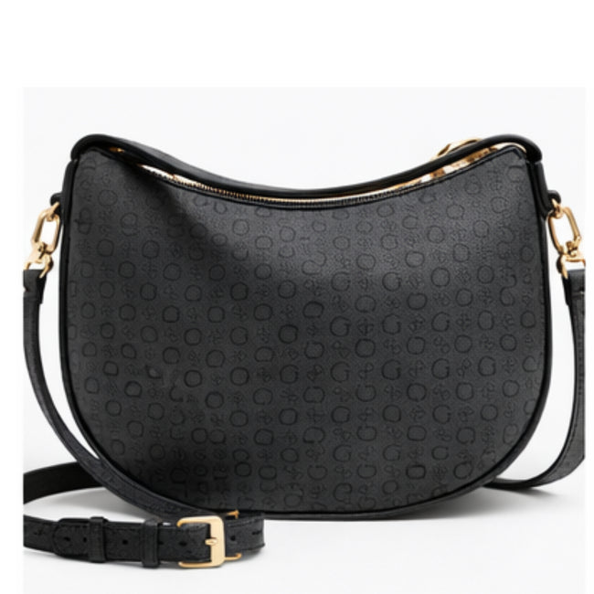 Cartera Guess Crossbody Negra con Monograma