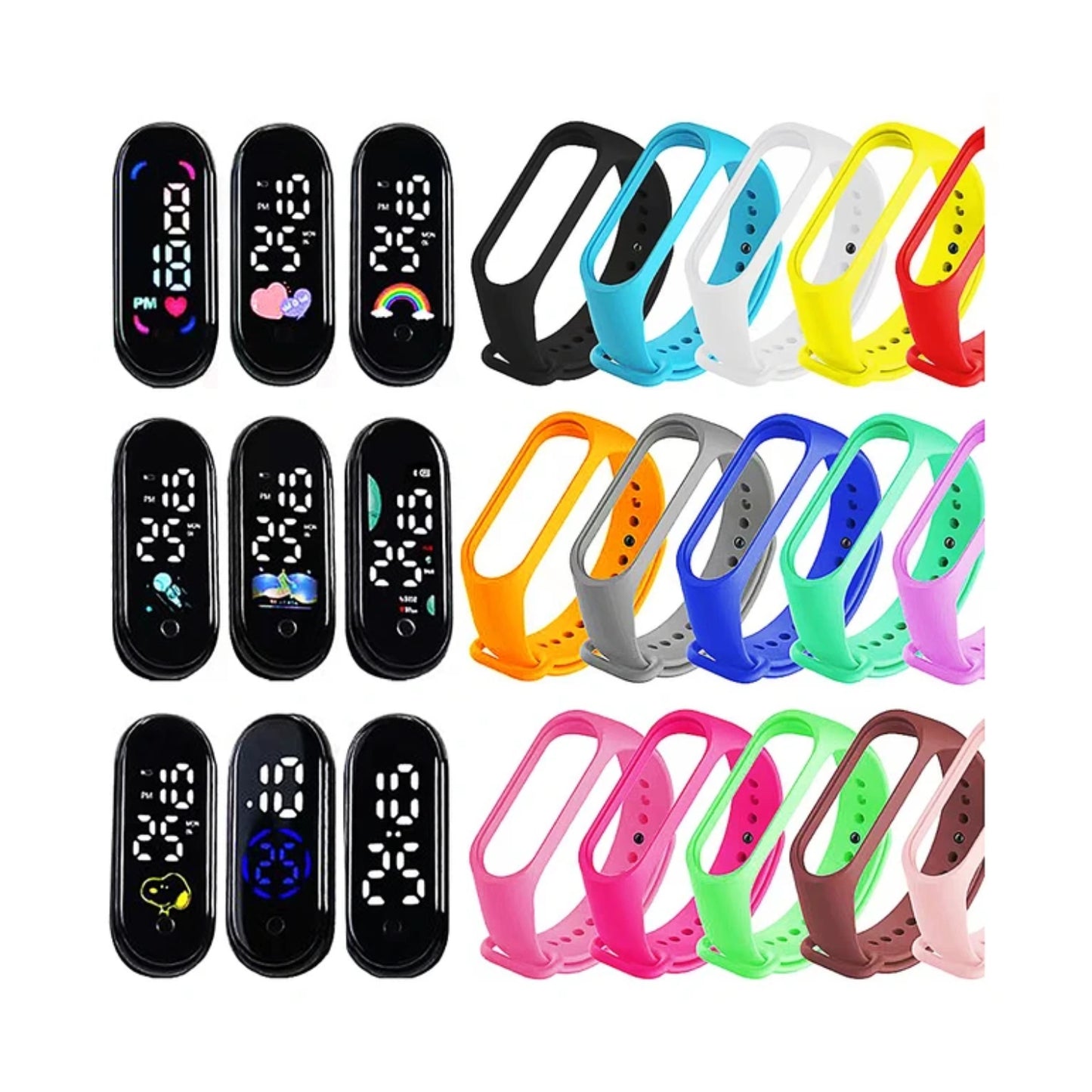 Reloj Digital LED Pulsera con pantalla táctil impermeable Color