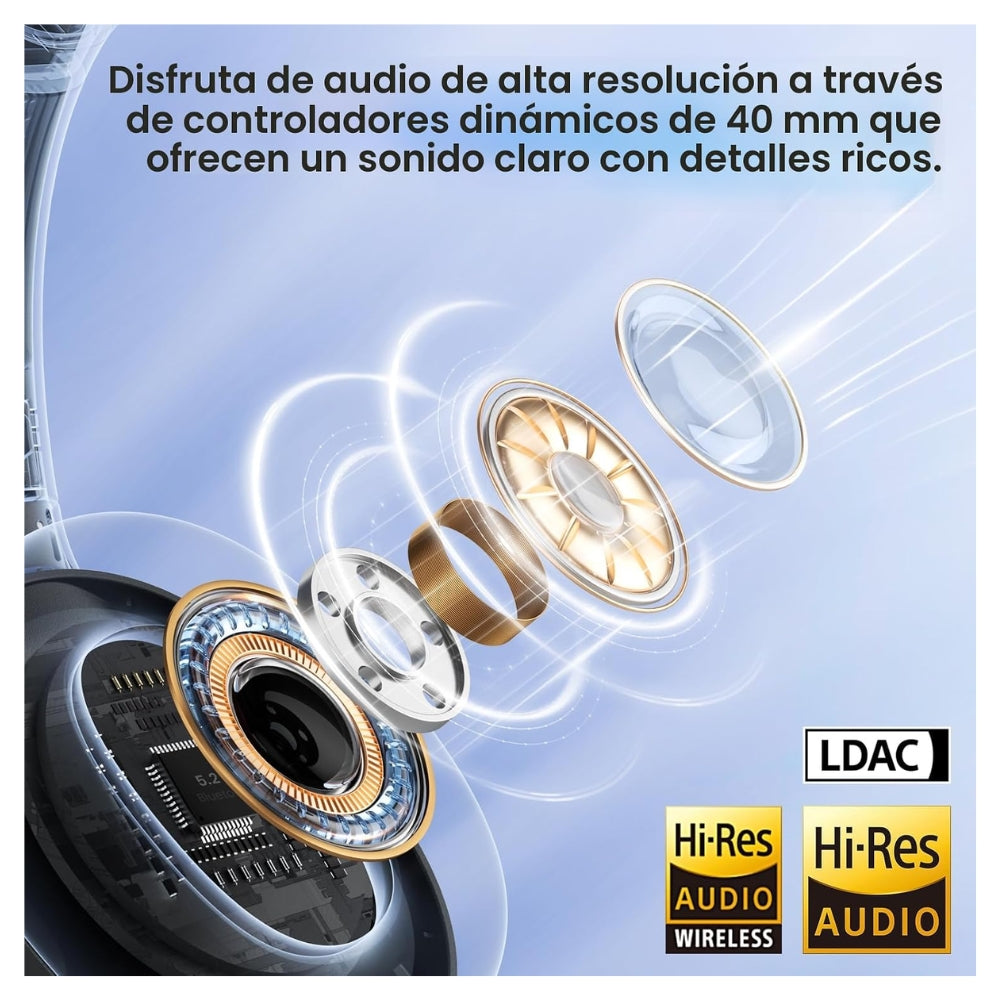 Audífonos Haylou S35 ANC Negro Over Ear Bluetooth 60h Hi-Res Audio