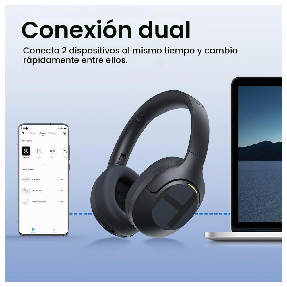 Audífonos Haylou S35 ANC Negro Over Ear Bluetooth 60h Hi-Res Audio
