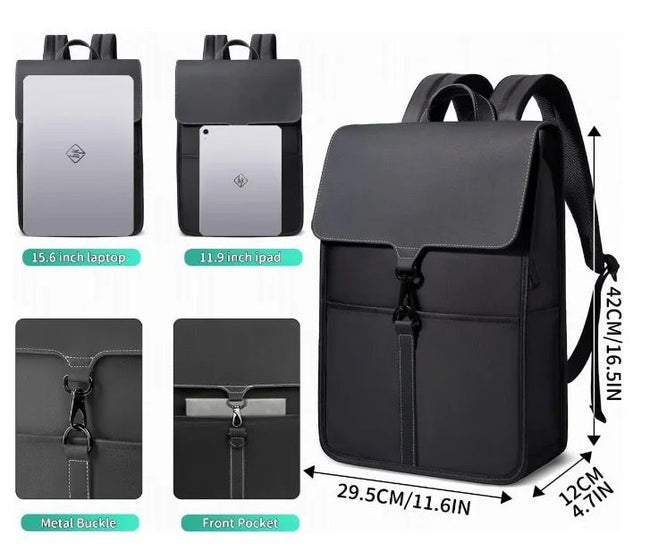 Mochila Portalaptop Tecno diseño cuadrado con cargador de celular