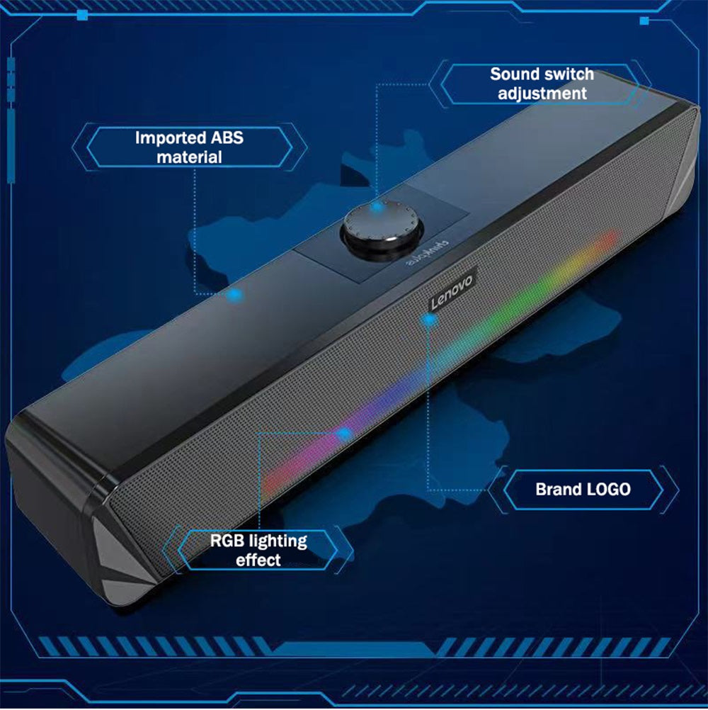 Soundbar Lenovo TS33 Bluetooth 5.0 RGB Speaker Audio 360 Home TV Barra