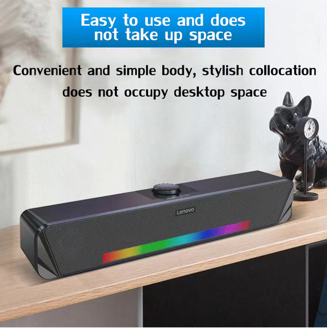 Soundbar Lenovo TS33 Bluetooth 5.0 RGB Speaker Audio 360 Home TV Barra
