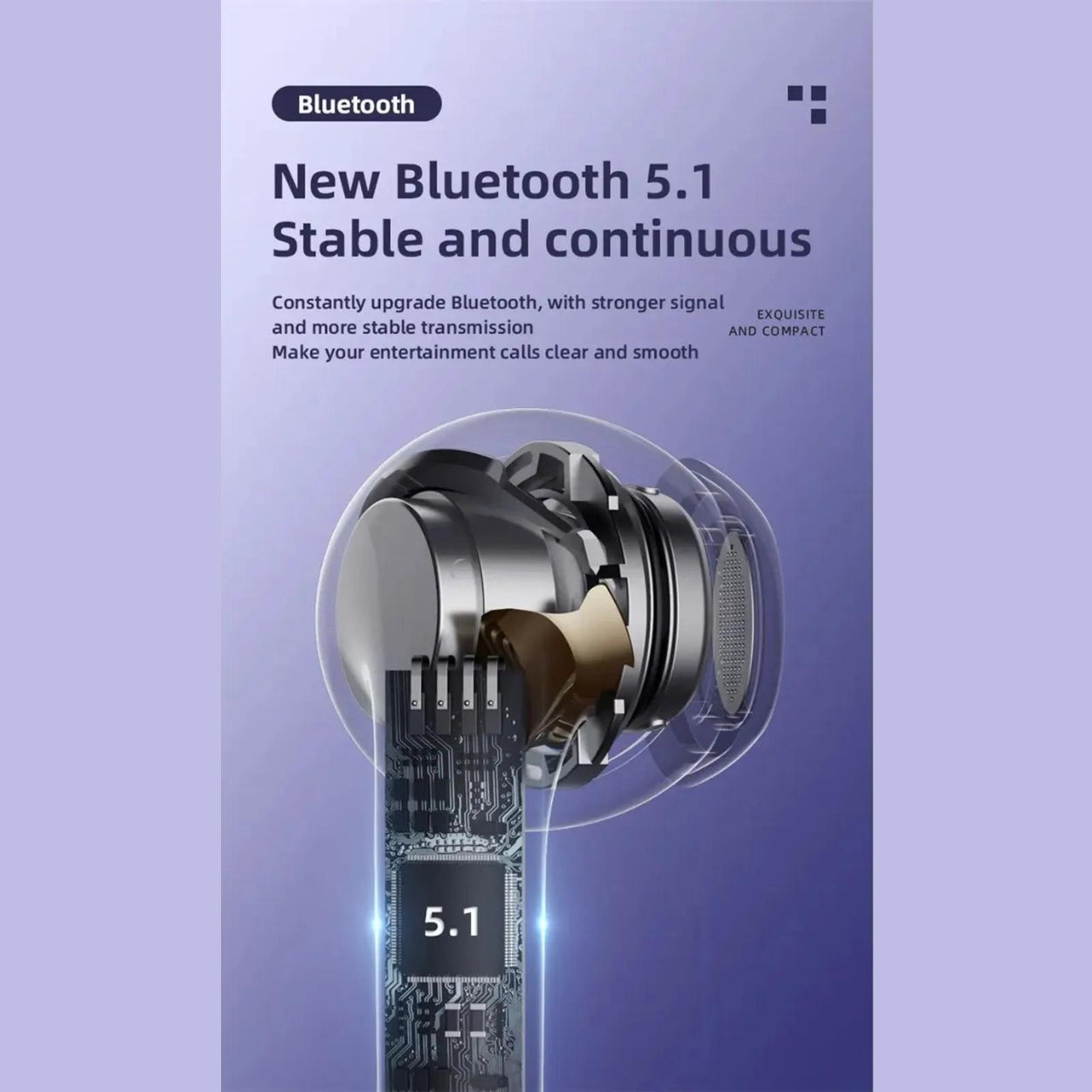 PR Audifono inalambrico Lenovo LP40 Pro Morado Bluetooth 5.0