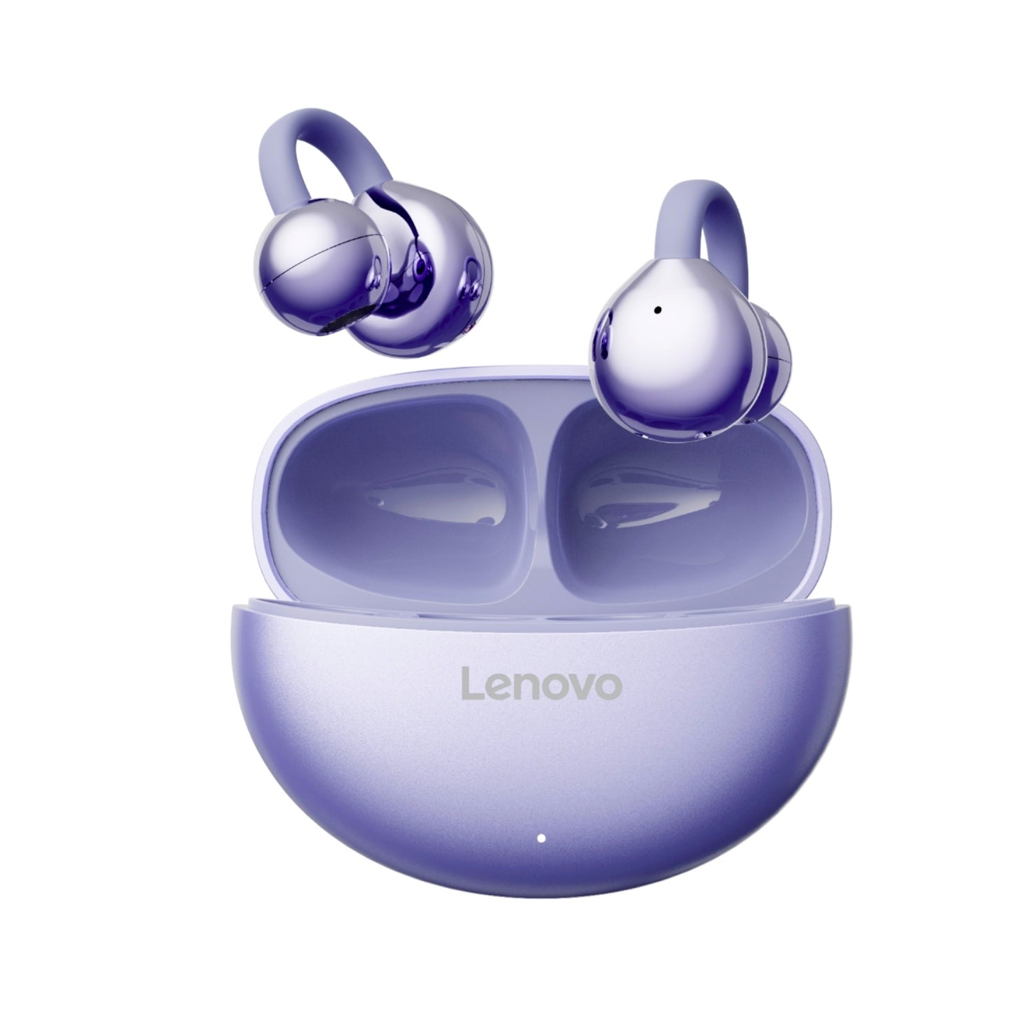Audífono Lenovo TA410 Clip Ear Morado 24h Bluetooth 5.4