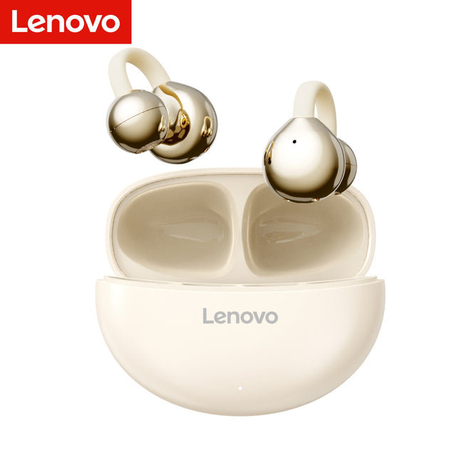 Audífono Lenovo TA410 Clip Ear Beige 24h Bluetooth 5.4