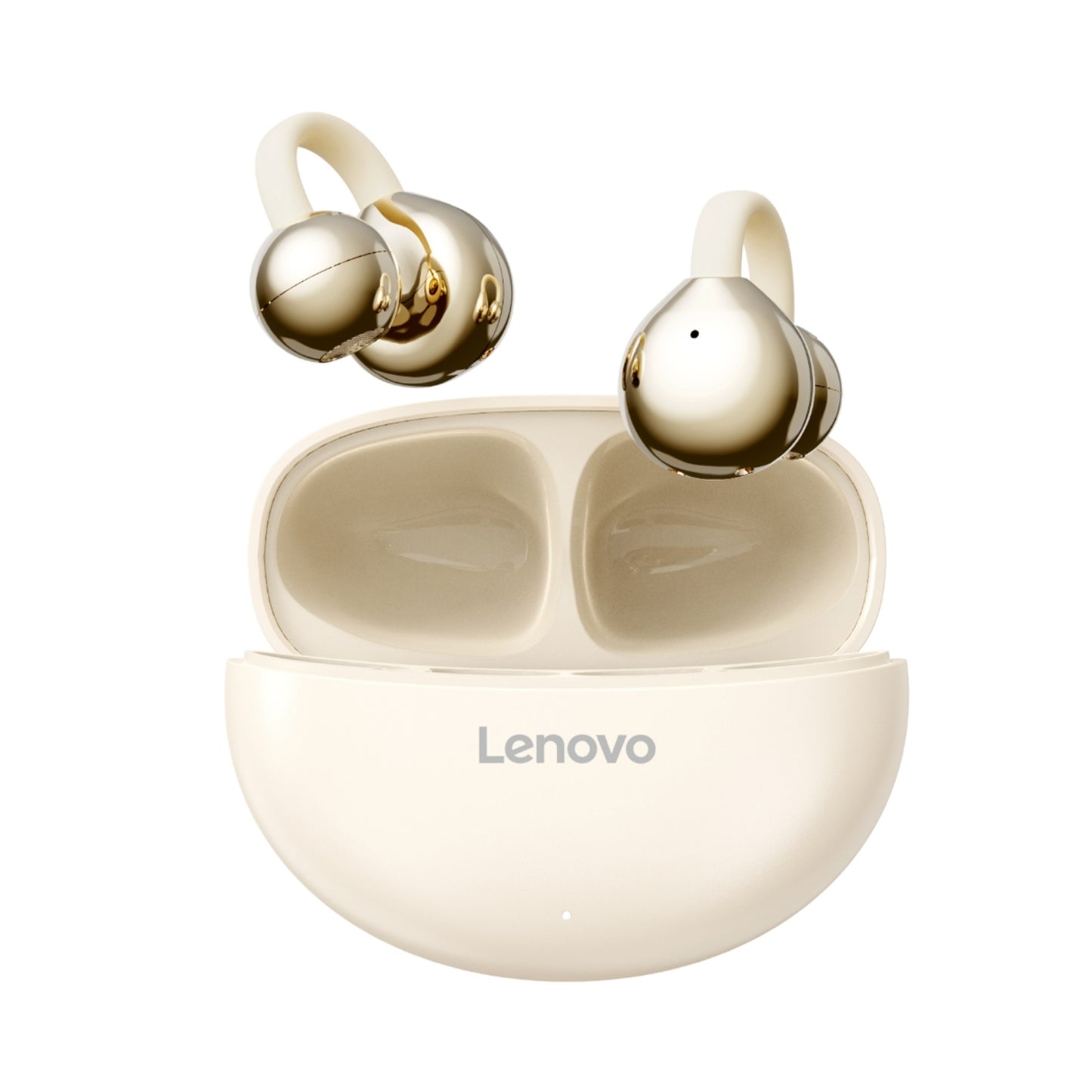Audífono Lenovo TA410 Clip Ear Beige 24h Bluetooth 5.4