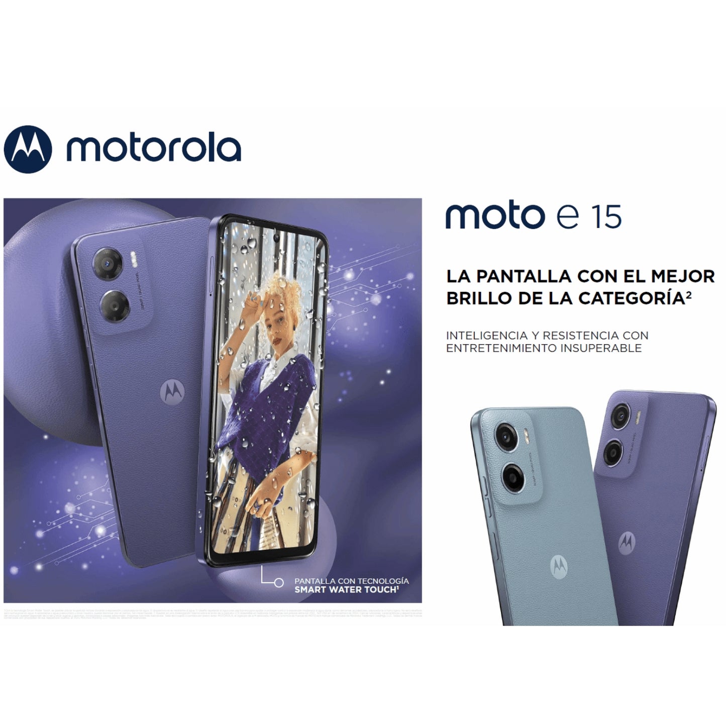Celular Motorola Moto e15 64GB Morado 2GB Ram 4G Lte