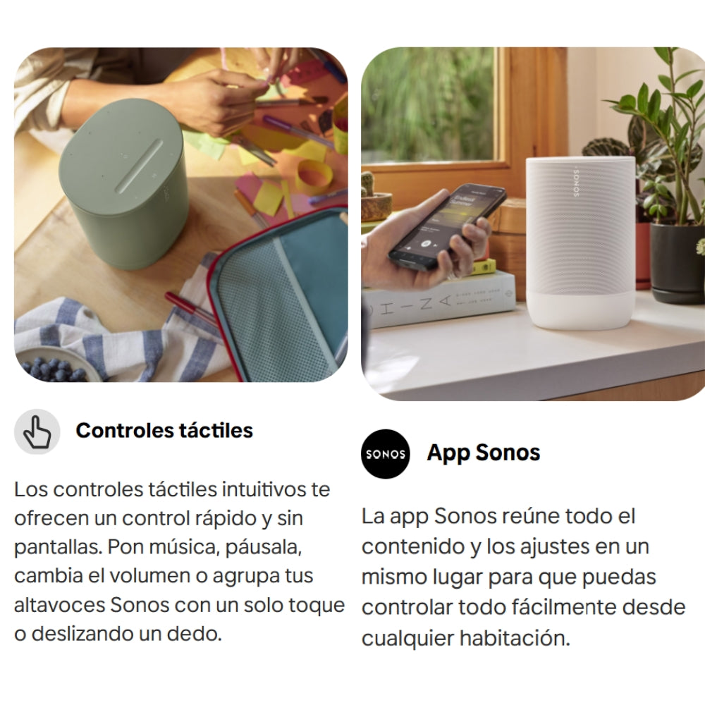 Parlante Sonos Move 2 WiFi + Bluetooth Ajuste Trueplay 24 horas