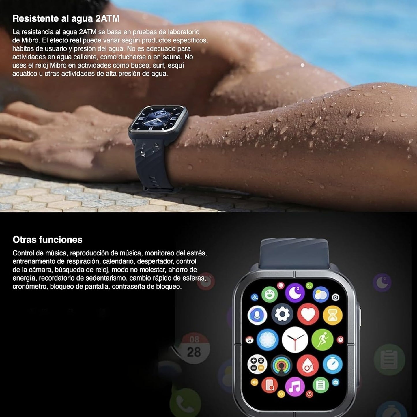 Smartwatch Mibro C3 Azul Oscuro Llamadas Bluetooth