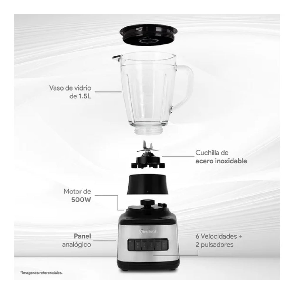 Licuadora Miray LM-101V 1.5 Litros Acero Inoxidable