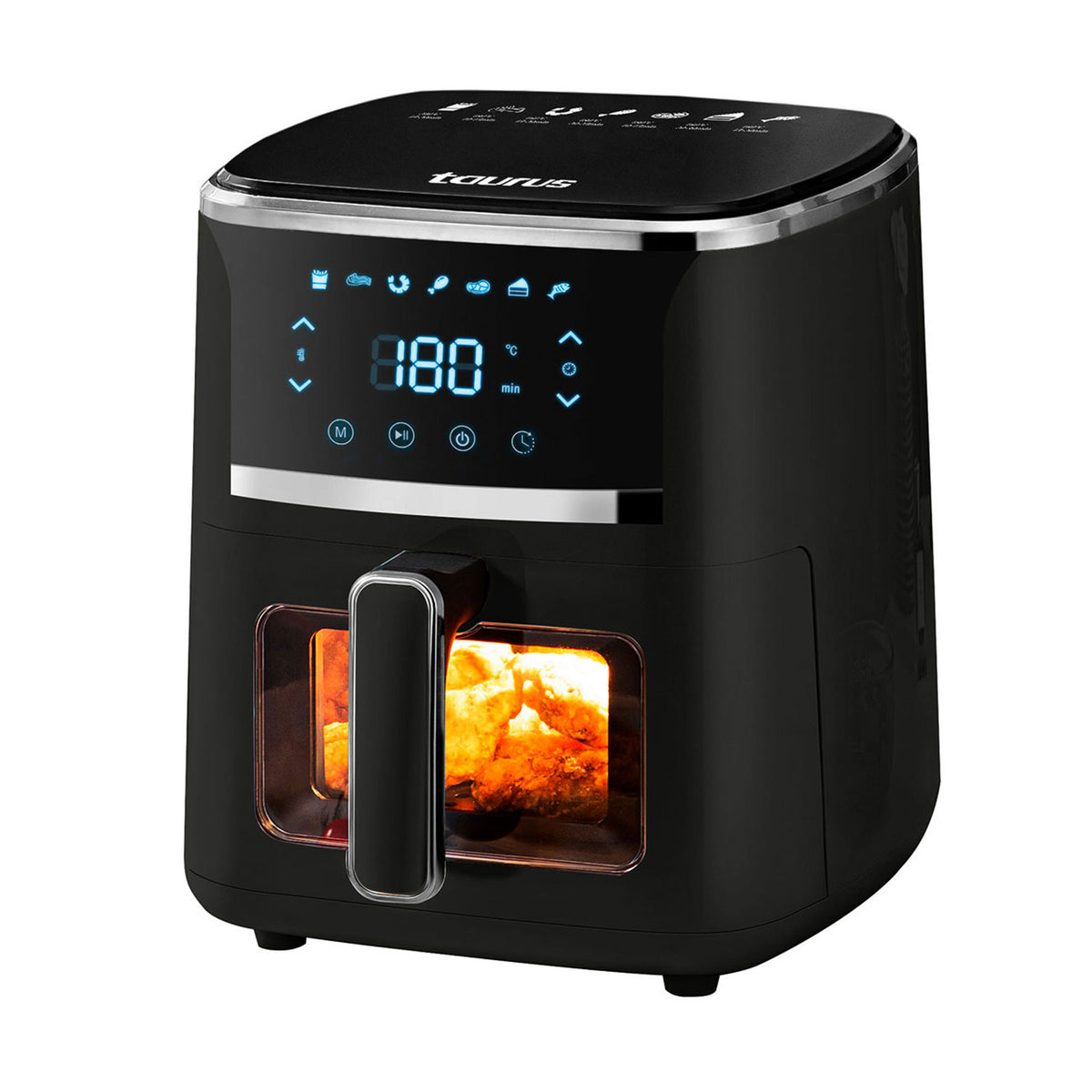 Tricombo Taurus Freidora de aire 5L + Hervidor eléctrico Digital 1.8L + Licuadora Premium 1.5L