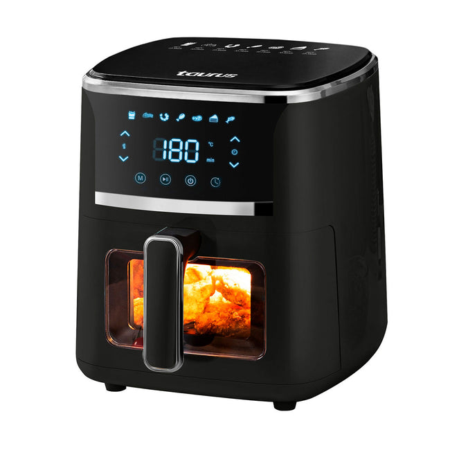 Tricombo Taurus Freidora de aire 5L + Hervidor eléctrico Digital 1.8L + Licuadora Premium 1.5L
