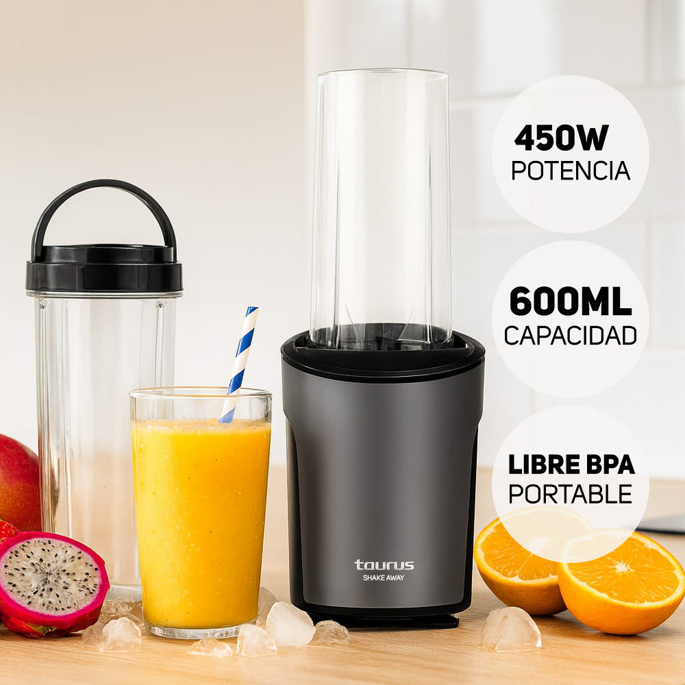 Combo Taurus Extractor de jugos prensa lenta Slow juicer + licuadora Shake Away 2.0