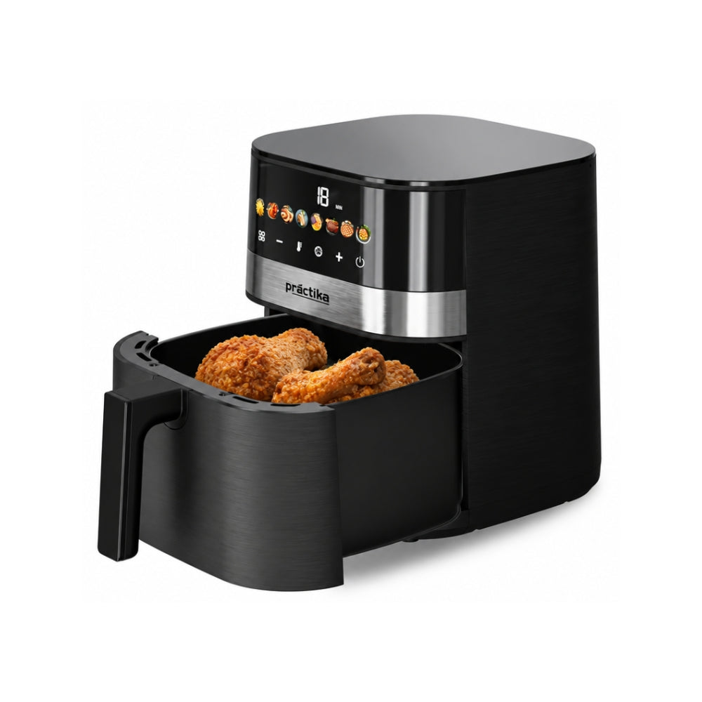 Pentacombo Practika Freidora 5.5L + Licuadora 1.6L + Exprimidor + Sandwichera + Plancha a vapor