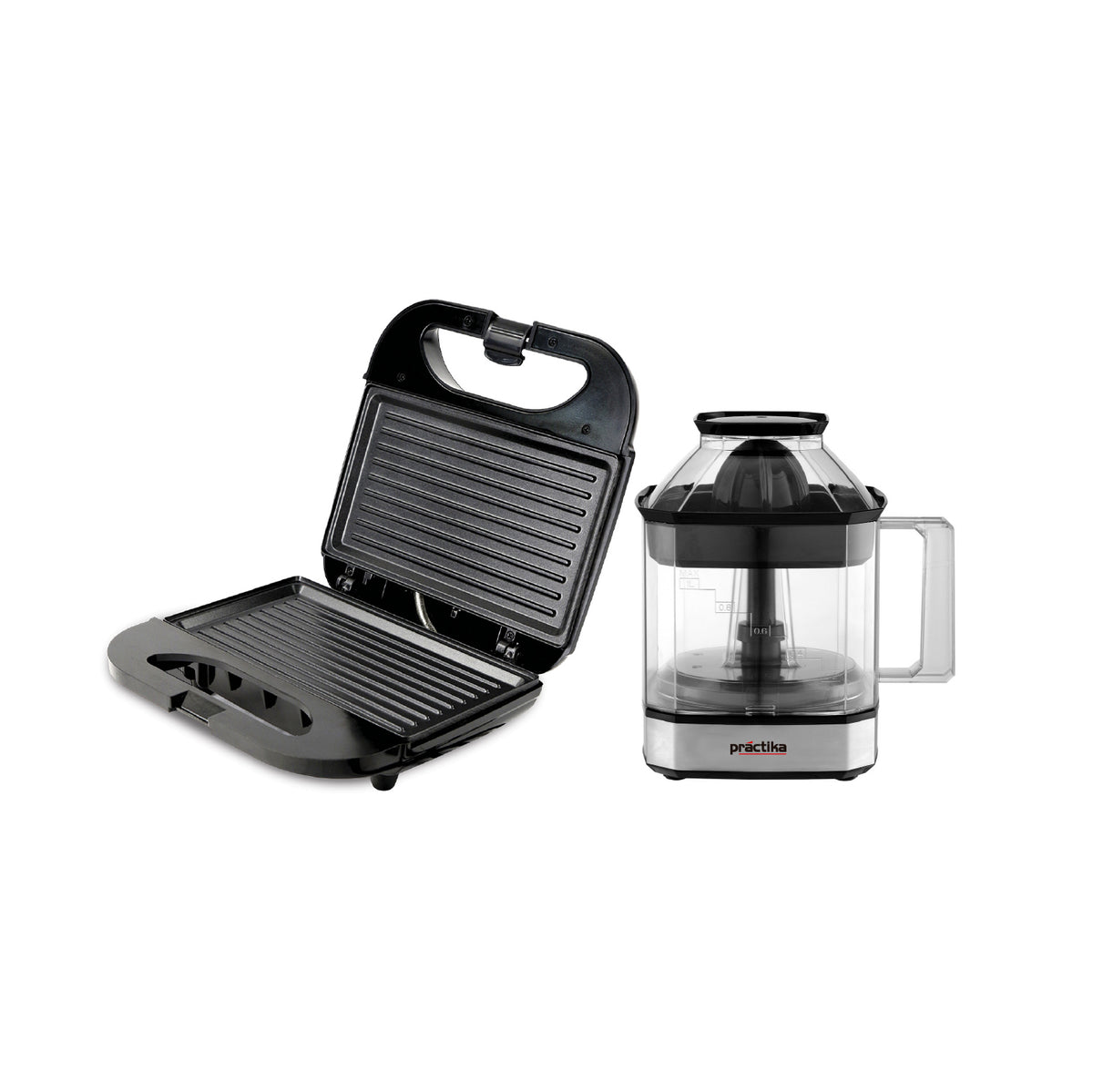 Combo Practika Exprimidor citrus force + sandwichera Panini grill
