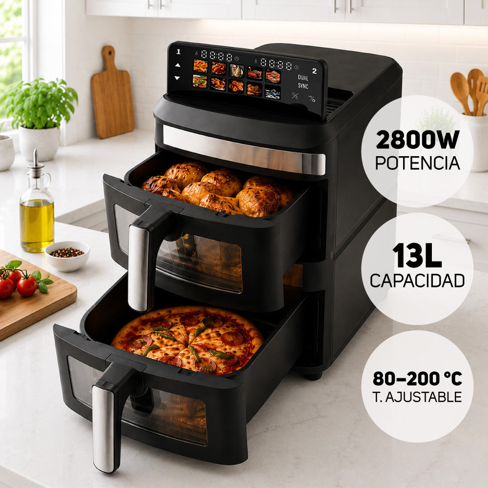 Freidora de aire Taurus Duo Air Tower 13 litros
