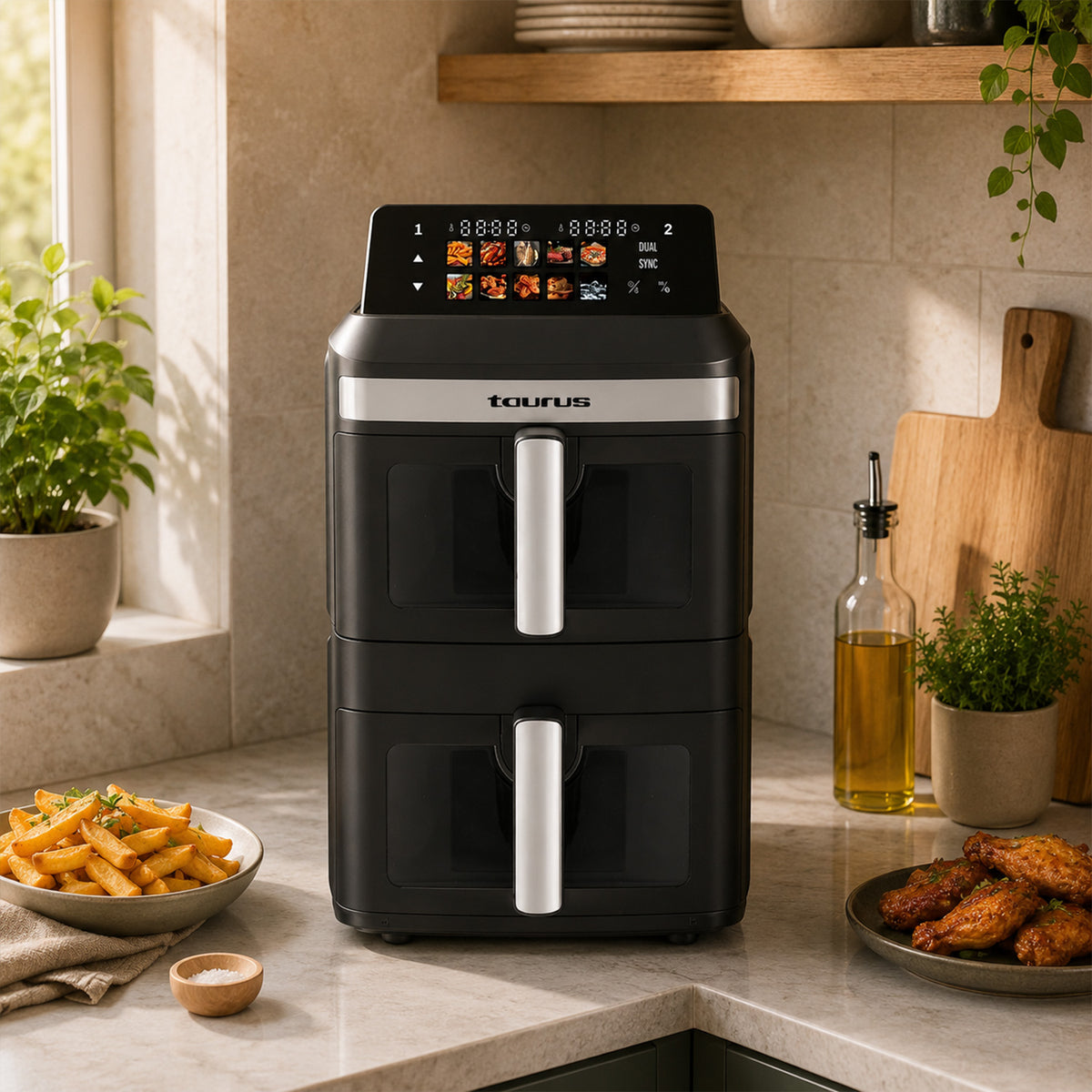 Freidora de aire Taurus Duo Air Tower 13 litros
