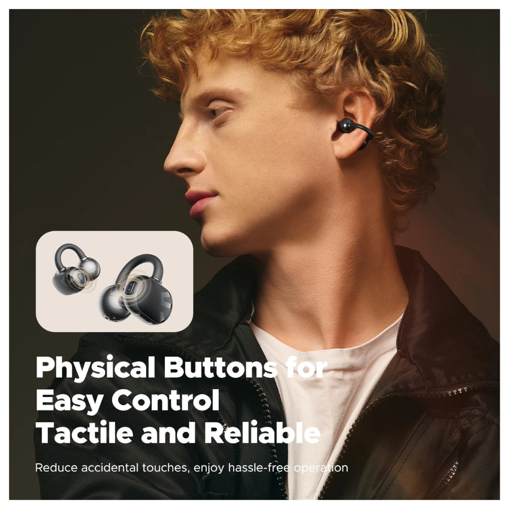 Audífono Soundpeats Pop Clip Negro 30h con anc IPX4