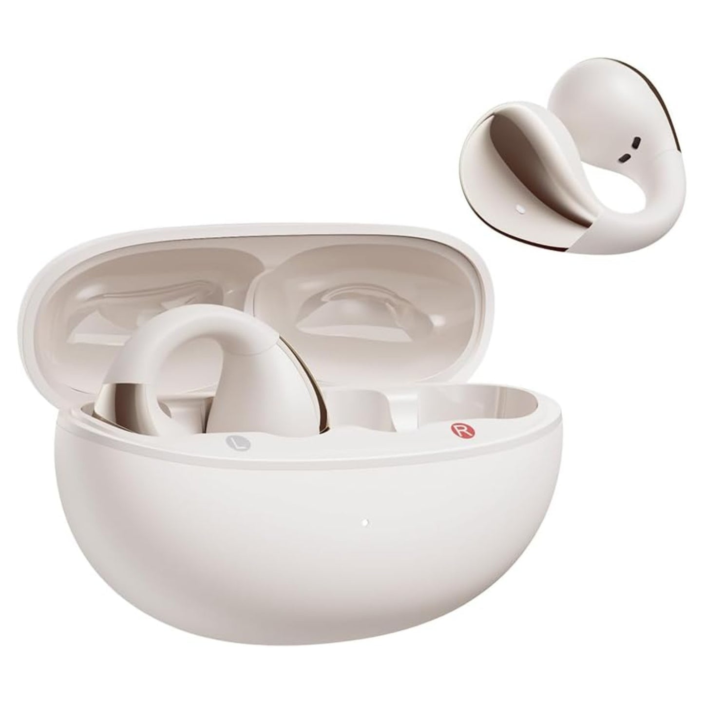 Audífono QCY Crossky C30 Beige 25h Bluetooth micrófono ENC